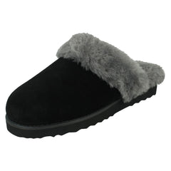Ladies Spot On Suede Mule Slippers  X2125