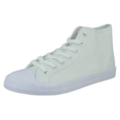 Mens Spot On Lace Up Hi Top Canvas Shoes A3076