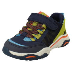 Kids Clarks Vegan Colour-Pop Sports Trainers - Feather Track