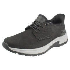 Mens Rieker Extra Wide Slip On Elasticated Lace Casual Suede Shoes 11050