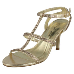 Ladies Anne Michelle Bar Strap Heeled Sandal