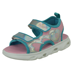 Girls Pineapple Dual Strap Light Up Sandals H0385