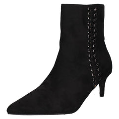 Ladies Collection Mid Heel Pointed Toe Ankle Boots F51222