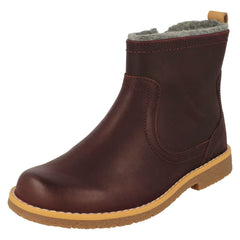 Girls Clarks Stylish Ankle Boots Comet Frost