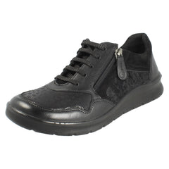 Ladies Padders Dual Fitting Lace Up Casual Shoes Indigo