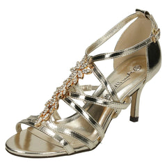 Ladies Anne Michelle Mid Heel Strappy Sandals