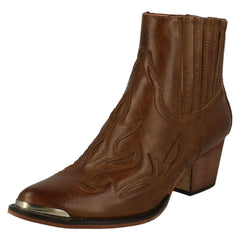 Ladies Down To Earth Slip On Ankle Boots