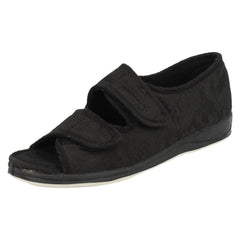 Ladies Padders Wide Fitting Open Toe Slippers - Lydia
