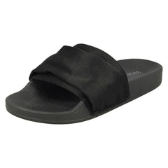 Ladies Spot On Satin Slider Mules
