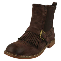 Ladies Down To Earth Flat Ankle Boots