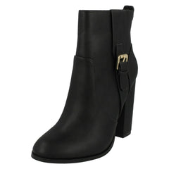 Ladies Anne Michelle Block Heel Ankle Boots