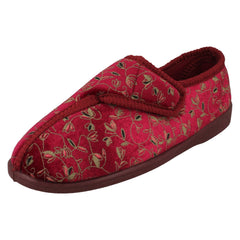 Ladies Spot On Hook & Loop Fastening Slippers LVSW