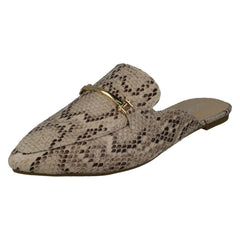 Ladies Spot On Closed Toe Mules F80455