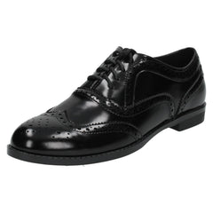 Ladies Spot On Casual Brogue Style Shoes
