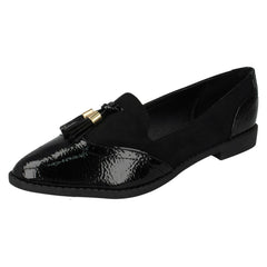 Ladies Spot On Slip On Brogues
