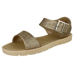 Ladies Savannah Glitter Thick Strap Sandals
