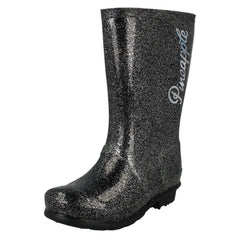 Girls Pineapple Glitter Wellington Boots X1272
