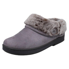 Ladies Clarks Warm Lined Slippers With Faux Fur Evelyn Mule