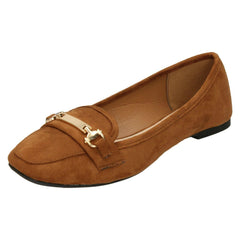 Ladies Spot On Saddle Vamp Loafers