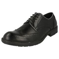 Mens Maverick Low Heel Brogue Lace Up Shoes