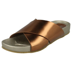 Ladies Down To Earth Metallic Mules