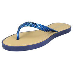Ladies Savannah Toe Post Sandals With Upper Detailing