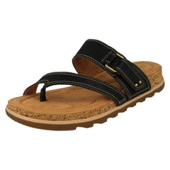 Ladies Clarks Strappy Toe Post Wedge Heeled Sandals Yacht Beach