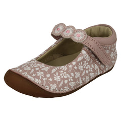 Girls Clarks Flower Detailed Mary Jane Shoes Tiny Flora T