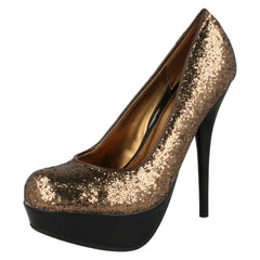 Ladies Spot On Sparkly Party Heels