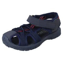 Boys Spot On Elastic Lace Hook and Loop Strap Casual Sandals N0074