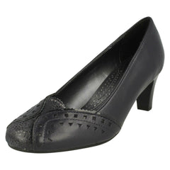 Ladies Padders Heeled Court Shoes Janet
