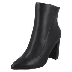Ladies Spot On Zip Up Ankle Boots F51140