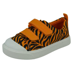 Boys Clarks Variety Detailed Canvas Shoes City Bright
