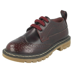 Girls Spot On Lace Up Brogue Shoes