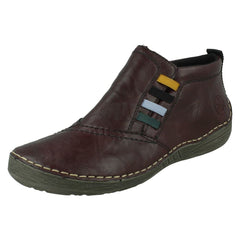 Ladies Rieker Casual Zip Ankle Boots 52584