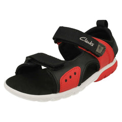 Childrens Clarks Hook And Loop Sandals Rocco Tide K