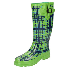 Ladies Spot On Tartan Print Wellington Boots