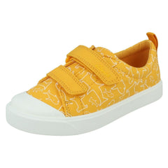 Boys Clarks Variety Detailed Canvas Shoes City Bright