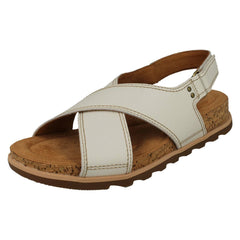 Ladies Clarks Cross Detailed Slingback Wedge Sandals Yacht Cross