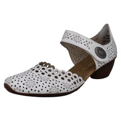 Ladies Rieker Punched Detailed Summer Shoes 43753