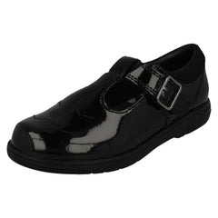 Girls Clarks T-Bar School Shoes Jazzy Tap K
