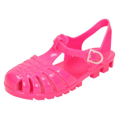 Girls Spot On Closed Toe Jelly Sandals