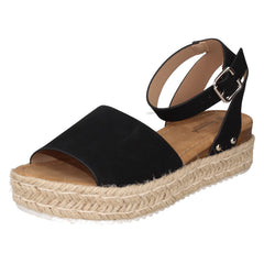 Ladies Savannah Wedge Mule Wide Fit Sandals F12039