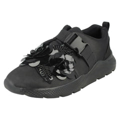 Ladies Spot On Flower Trim Trainers