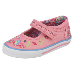 Girls Startrite Sparkle Canvas Pumps Paradise