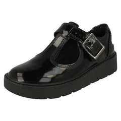 Girls Clarks Wedge T-Bar Shoes Plain Move K