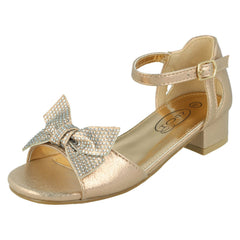 Girls Spot On Mid Heel Sandals