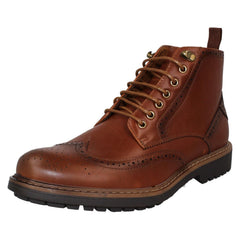 Mens Thomas Blunt Brogue Lace Up Casual Smart Ankle Boots A3R079