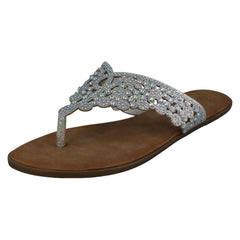 Ladies Savannah Diamante Toepost Sandals