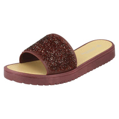 Ladies Savannah Open Toe Glitter Front Sandals